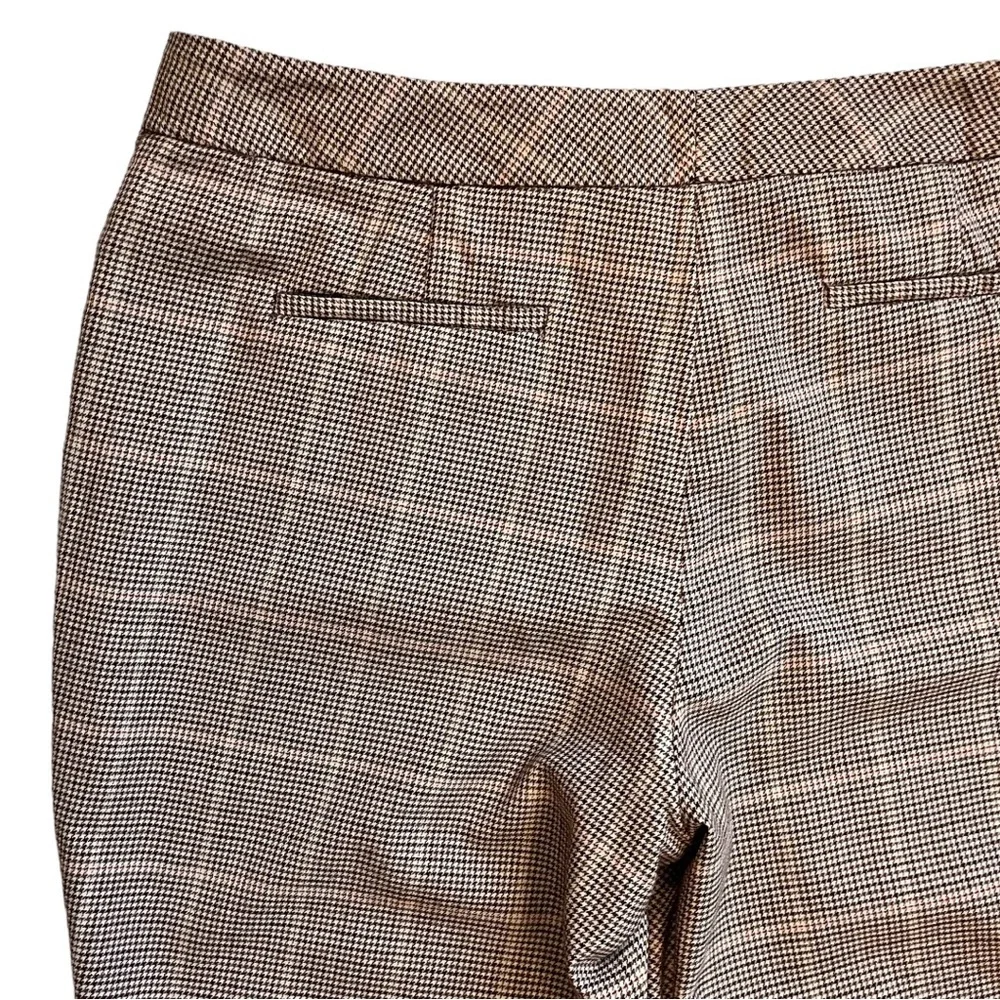 Talbots Signature Flare Wool Window Pane Plaid Wide Leg Trousers - Picture 9 of 14